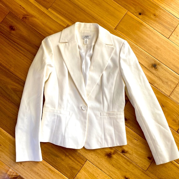 Ann taylor loft white blazer Clearance